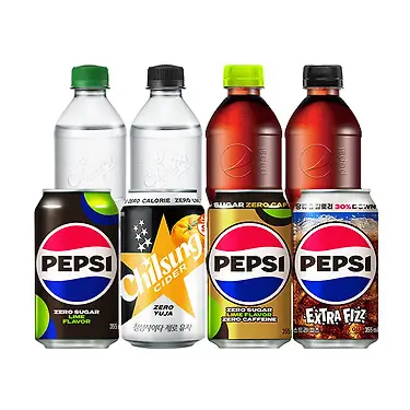 [펩시제로슈거] 라임/제로카페인 210ml 30캔+355ml 24캔 외 제로탄산 300ml/355ml 캔/펫 | 톡딜 48캔