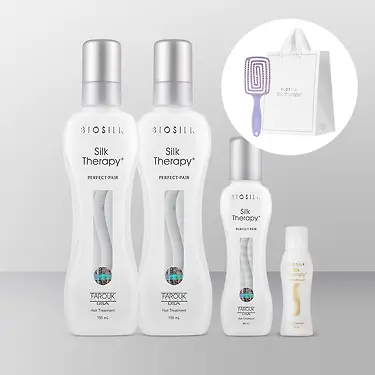 [실크테라피] 퍼펙트페어 에센스150ml 2개+60ml+모이스쳐 에센스 15ml+퍼플 브러쉬+쇼핑백 증정 외 | 톡딜