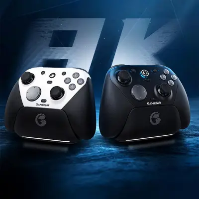 [게임써] GAMESIR G7 Pro 8K 천왕성 무선 게임패드 컨트롤러 듀얼커버 버전(블루+화이트)