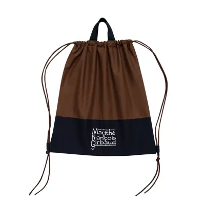 (본사공식) [Jerusalem Sandals X MFG] LOGO GYM SACK X MFG-BROWN (로고 짐)