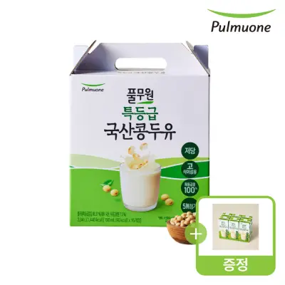 [슈퍼적립]풀무원 특등급 국산콩두유 190ml 16팩 +(증정)특등급 두유 190ml 6팩