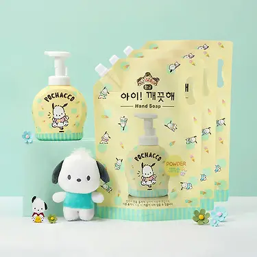 [아이깨끗해x포차코] 핸드워시 대용량 1.8Lx 3개 + 490ml 공용기 x 1개 | 톡딜