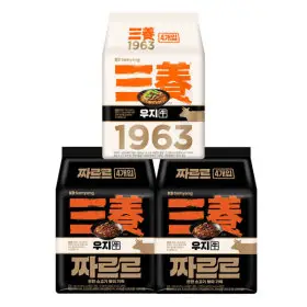 삼양 짜르르 우지 짜장라면 140g 4입 2개 + 삼양 1963 4입 1개