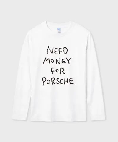 [길단] (GILDAN) Gildan X 빈티지 컬렉션 NEED MONEY FOR PORSHCE 롱슬리브 티셔츠