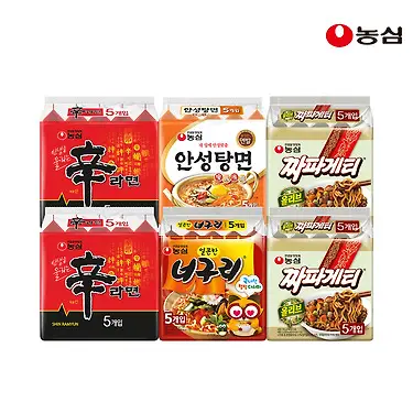 [예약발송] 농심 신신안너짜짜 30입 (신라면10+안성탕면5+너구리5+짜파게티10) | 톡딜