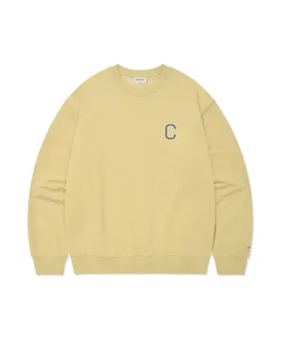 [커버낫] (COVERNAT) C 로고 맨투맨 Light Yellow