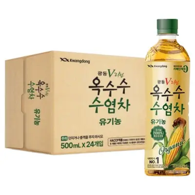 [광동] V라인 유기농 옥수수수염차, 500ml, 24개 - 옥수수차음료