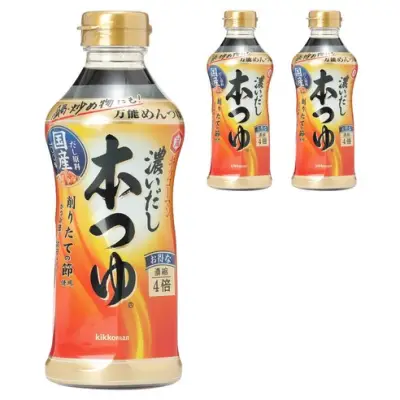 [기꼬만] 진한 다시 혼쯔유, 500ml, 3개 - 쯔유