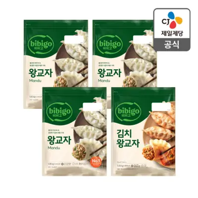 [비비고] 왕교자 1.05x4봉 만두기획팩 (고기3+김치1)
