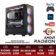 롯데하이마트 | AMD 7500X3D / DDR5 32GB / RX 9070 GRE / SSD 1TB 가성비 게이밍 추천 PC