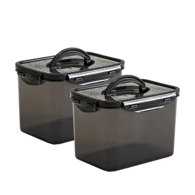 [이지앤프리] 블랙 에디션 김치통, 블랙, 3.2L, 2통