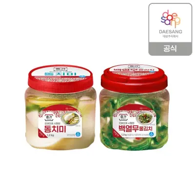 [종가]종가 PET 백열무물김치 1.2kg+동치미 1.2kg