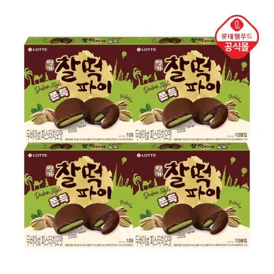 [롯데웰푸드]명가찰떡파이 두바이st 피스타치오 300g x 4개 4박스