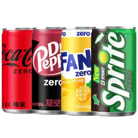 (옵션선택)코카콜라제로 190ml + 제로 음료 190ml 모음 60캔 (30캔x2박스)
