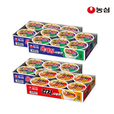 [농심] 육사김사세트2 (육개장사발면18입 + 김치사발면6입)