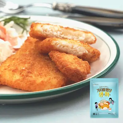 [가시제거연구소][APP전용] 통 순살 가자미 밥상 생선까스 550g 2개