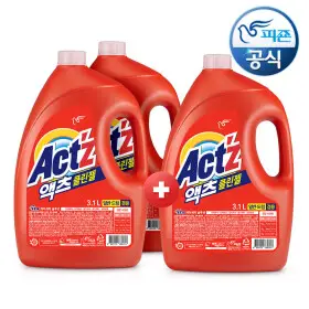 액체세제 액츠클린젤 겸용세제 3.1L x2개+1개p 2+1