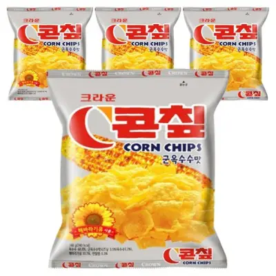 [콘칲] 군옥수수맛, 148g, 4개 - 옥수수과자