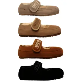 호주 에버어그 UGG 어그 메리제인 벨비 벨크로 양털 로퍼 단화 플랫슈즈 AS7024 블랙 체스트넛 샌드