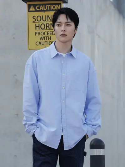 남성) 옥스포드 오버핏 셔츠_MSE5WC1903