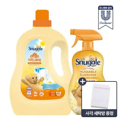 [스너글][APP전용][최종가 : 13,900원]스너글 초고농축 섬유유연제 2L + 탈취제 470ml(5종택1) +)세탁망 증정 허거블코튼/선샤인