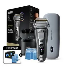 롯데하이마트 | 브라운 전기면도기 시리즈9 Pro Plus 울트라씬 9665cc+PC (면도기 본체+세척&충전스테이션+세정액+파워케이스)+세정액 4입 증정