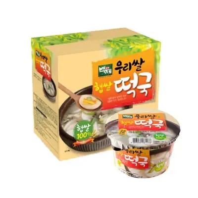 (유통기한 임박 특가_26년11월15일)백제 우리쌀 햅쌀 떡국 선물세트163g_즉석떡국 - 즉석국