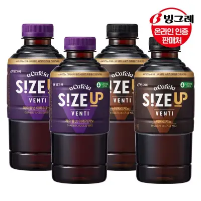 [빙그레]빙그레 아카페라 사이즈업 벤티 600ml 2종 24펫 /아메리카노/헤이즐넛