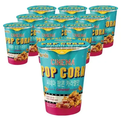 [다르다] 씨네마 팝콘 카라멜맛, 65g, 10개