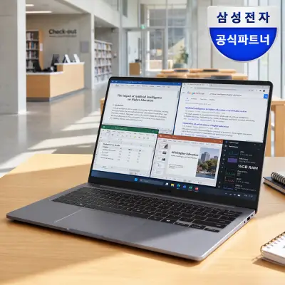[런칭가 123만+윈도우반값]삼성전자 갤럭시북6 NT740VJQ-A51A 16G 256GB 프리도스 대학생 인강용 사무용 노트북