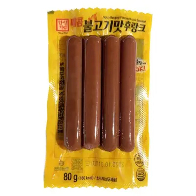 [한성기업] 유통기한임박제품 매콤 불고기맛 후랑크 80g 후랑크소시지, 80g, 10개